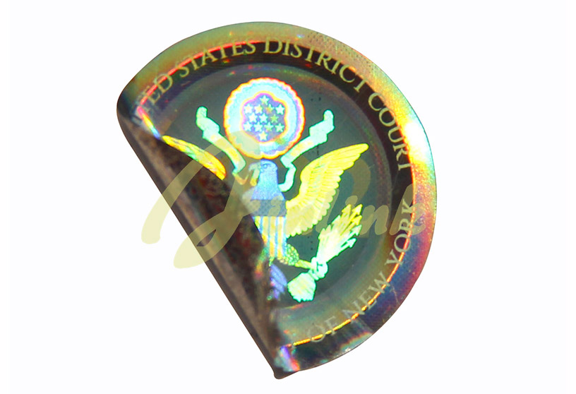 Permanent hologram sticker