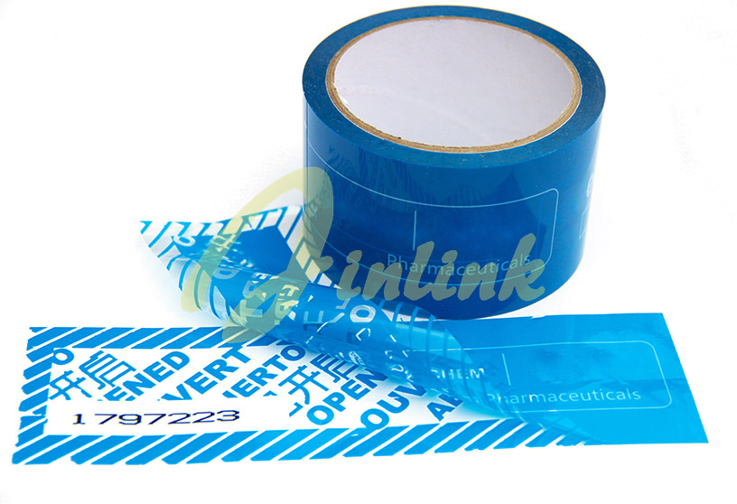 Tamper evident security tape with sequential number and perforation