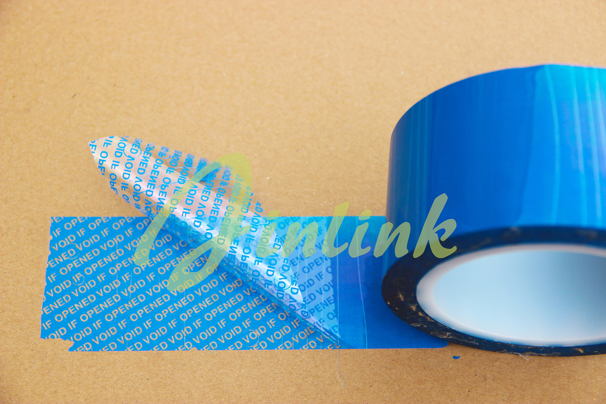 Full residue tamper evident void tape