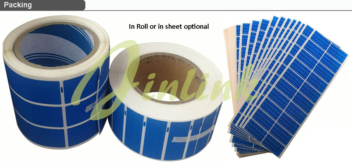 Total transfer tamper evident holographic laser label material with Low residue