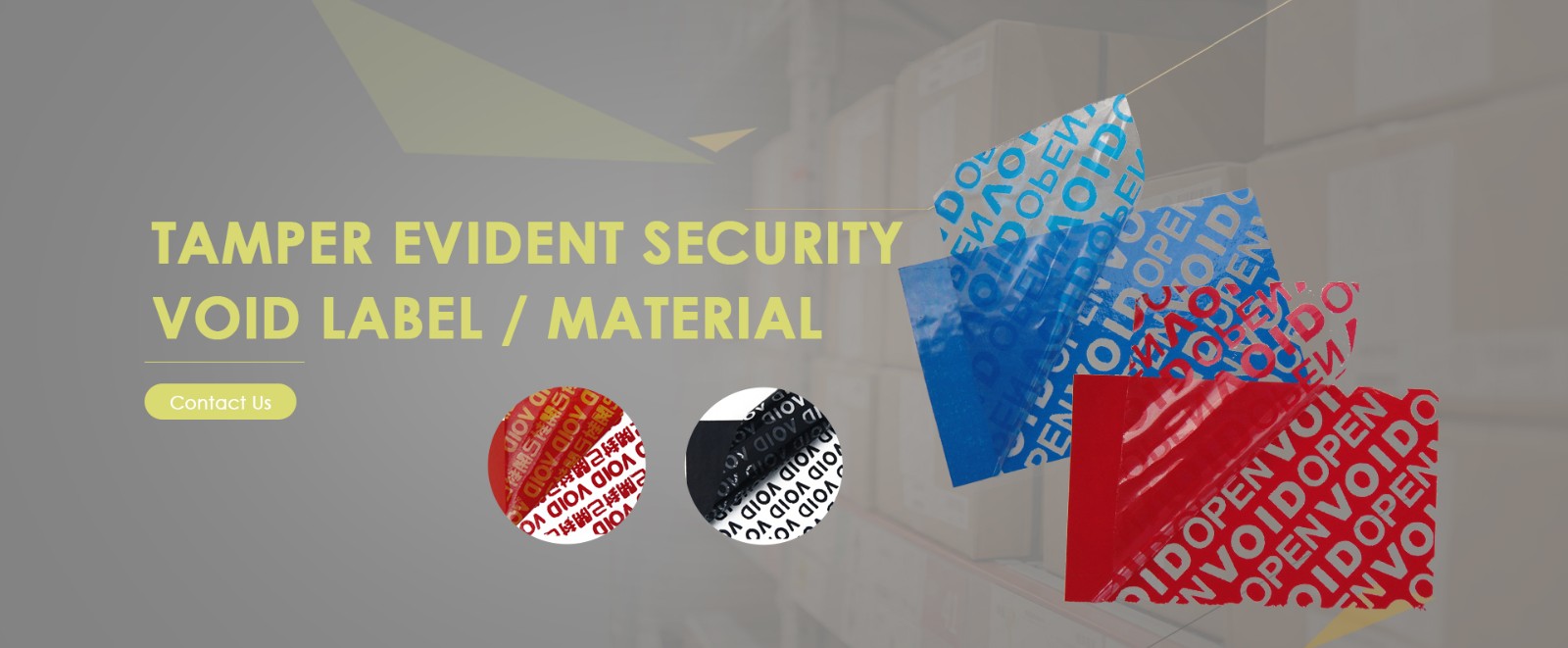 Application and function of Tamper Evident Security label and tape