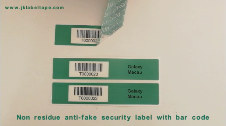 What is tamper evident security sticker