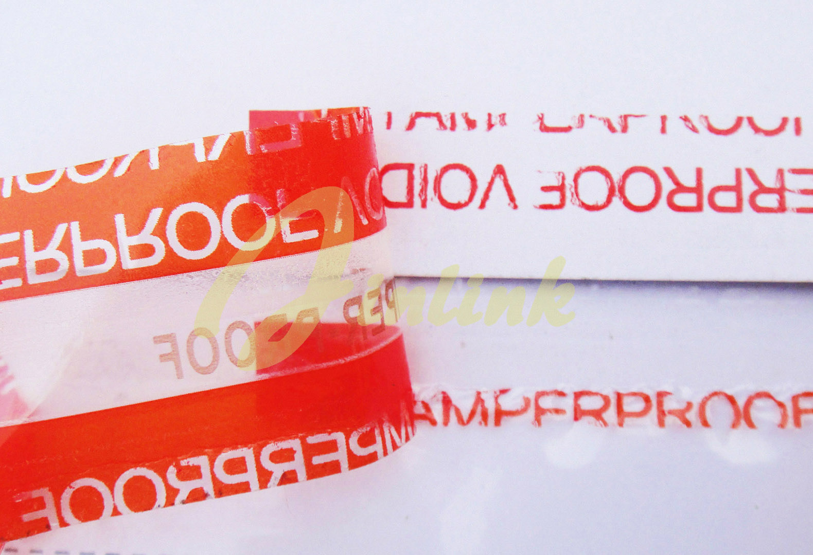 Tamper evident security tape for bags